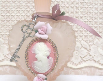 Heart Bottle, Pink Heart, Pink Heart Bottle, Cameo Bottle