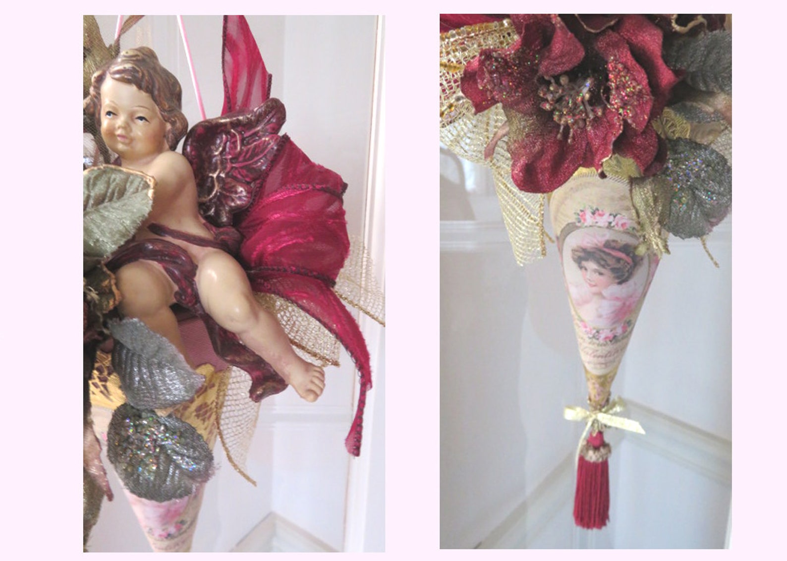 Burgundy Tussie Mussie II Etsy