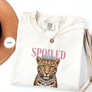 Comfort Colors Spoiled Leopard Shirt, Leopard Graphic Tee, Animal Lover Gift