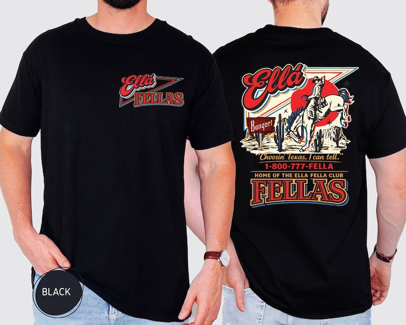 Comfort Colors® Ellas Fellas Club Shirt, Retro Western Cowboy T-Shirt, Country Concert Tee image 4