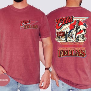 Comfort Colors® Ellas Fellas Club Shirt, Retro Western Cowboy T-Shirt, Country Concert Tee image 6
