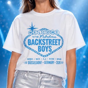 Welcome to Fabulous BSB Shirt | Düsseldorf Germany 2026 Tee | Vegas Sign | Backstreet Boys Fan Gift | Millennium Tour | Fast EU Shipping