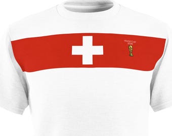 Switzerland Soccer Fan Shirt Personalized Name Number Football Jersey Swiss Football Supporter Custom Tee