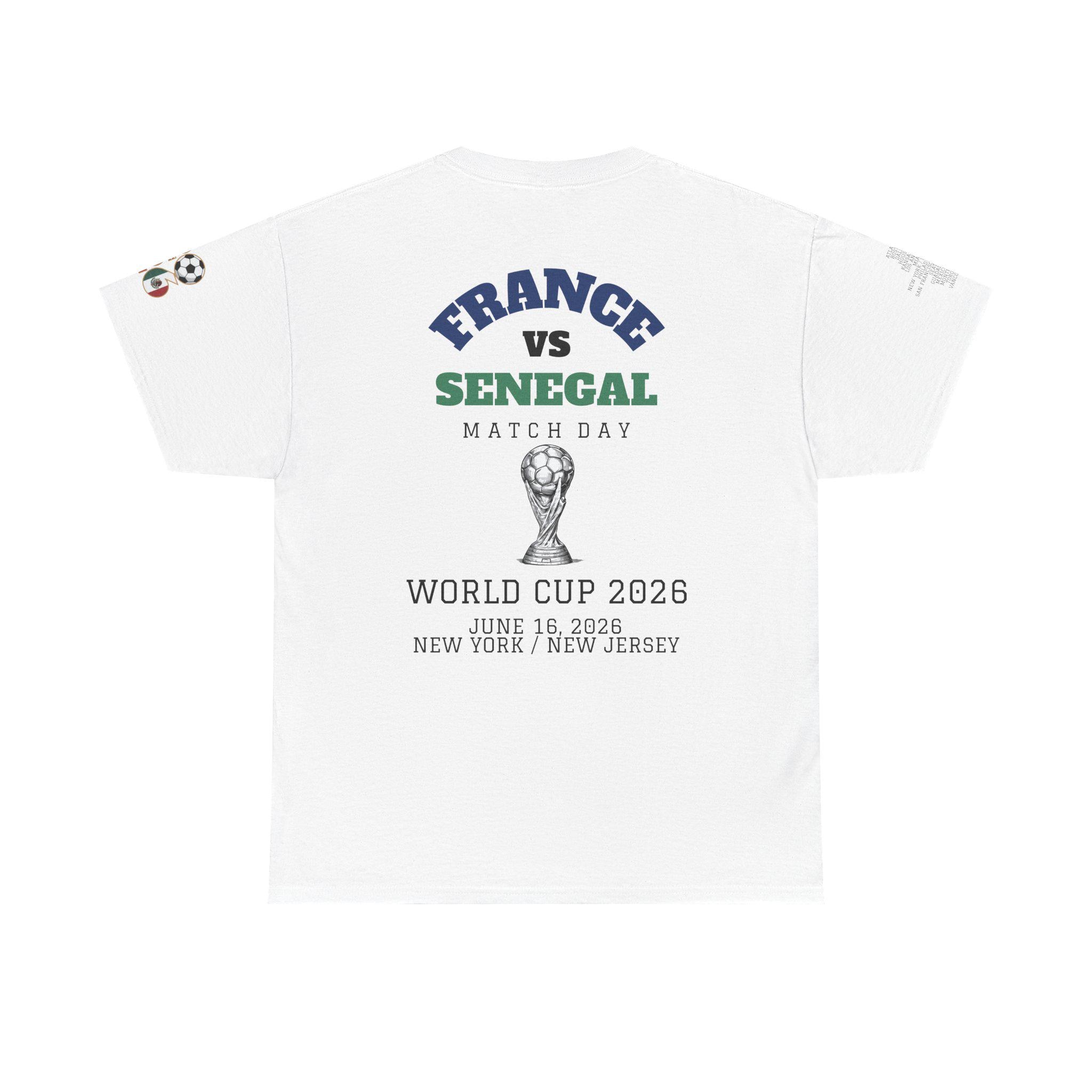 France Vs Senegal Shirt, World Cup 2026 Match Day Tee, Soccer Fan
