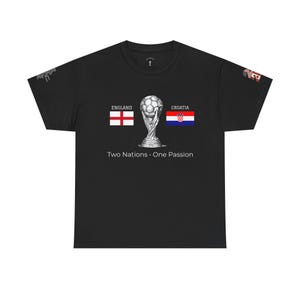 England vs Croatia Shirt World Cup 2026, Soccer Match Day Tee, Football Fan Gift, USA Host City Tournament Shirt image 3
