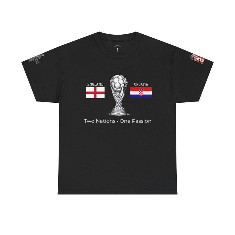 England vs Croatia Shirt World Cup 2026, Soccer Match Day Tee, Football Fan Gift, USA Host City Tournament Shirt image 3