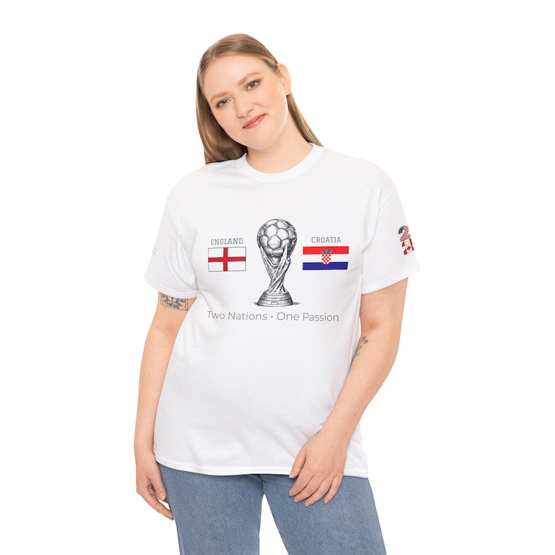 England vs Croatia Shirt World Cup 2026, Soccer Match Day Tee, Football Fan Gift, USA Host City Tournament Shirt image 10