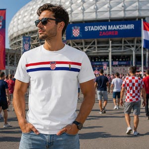 Personalized Croatia Soccer Shirt 2026, Custom Name Number Croatia Fan Tee, Croatian Football Jersey Gift, World Cup Fan Shirt image 5
