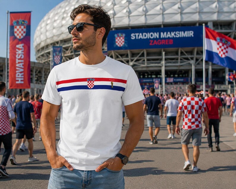Personalized Croatia Soccer Shirt 2026, Custom Name Number Croatia Fan Tee, Croatian Football Jersey Gift, World Cup Fan Shirt image 5