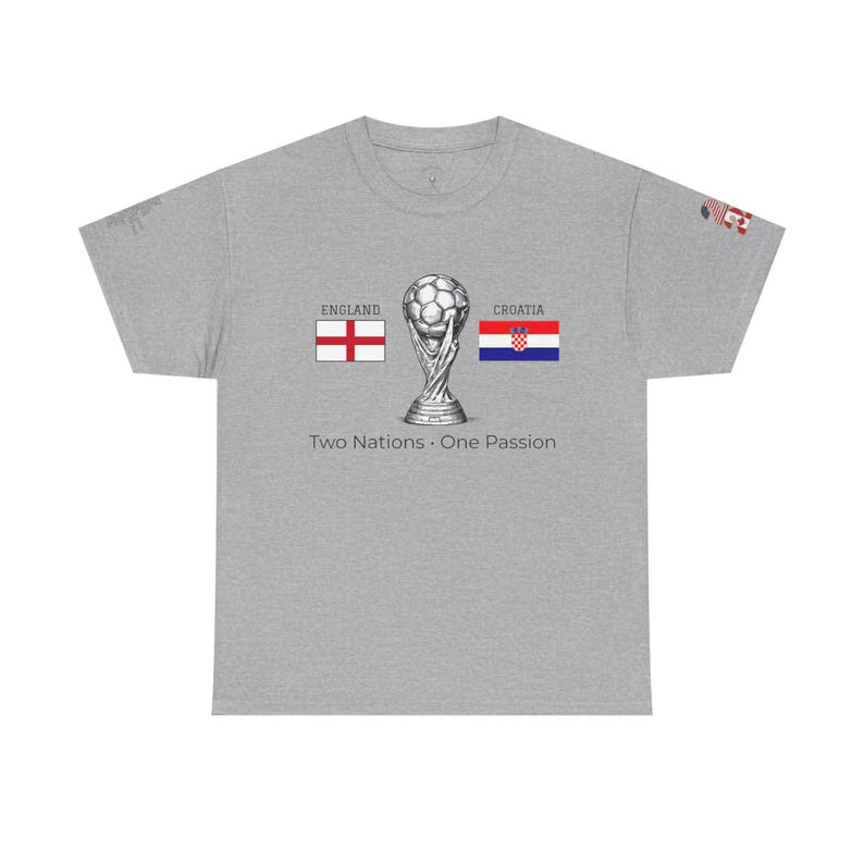 England vs Croatia Shirt World Cup 2026, Soccer Match Day Tee, Football Fan Gift, USA Host City Tournament Shirt image 4