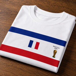 France Soccer Fan Shirt Personalized Name Number Football Jersey France Supporter Custom Football Tee image 6