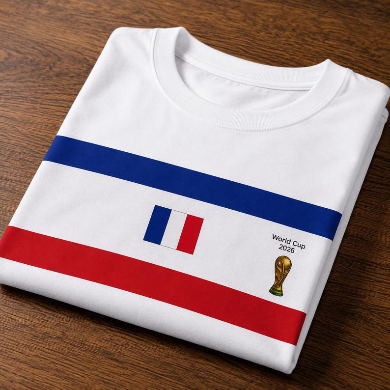 France Soccer Fan Shirt Personalized Name Number Football Jersey France Supporter Custom Football Tee image 6
