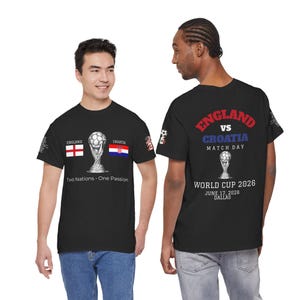 England vs Croatia Shirt World Cup 2026, Soccer Match Day Tee, Football Fan Gift, USA Host City Tournament Shirt image 17