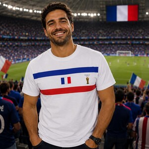 France Soccer Fan Shirt Personalized Name Number Football Jersey France Supporter Custom Football Tee image 5