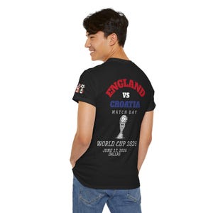 England vs Croatia Shirt World Cup 2026, Soccer Match Day Tee, Football Fan Gift, USA Host City Tournament Shirt image 14