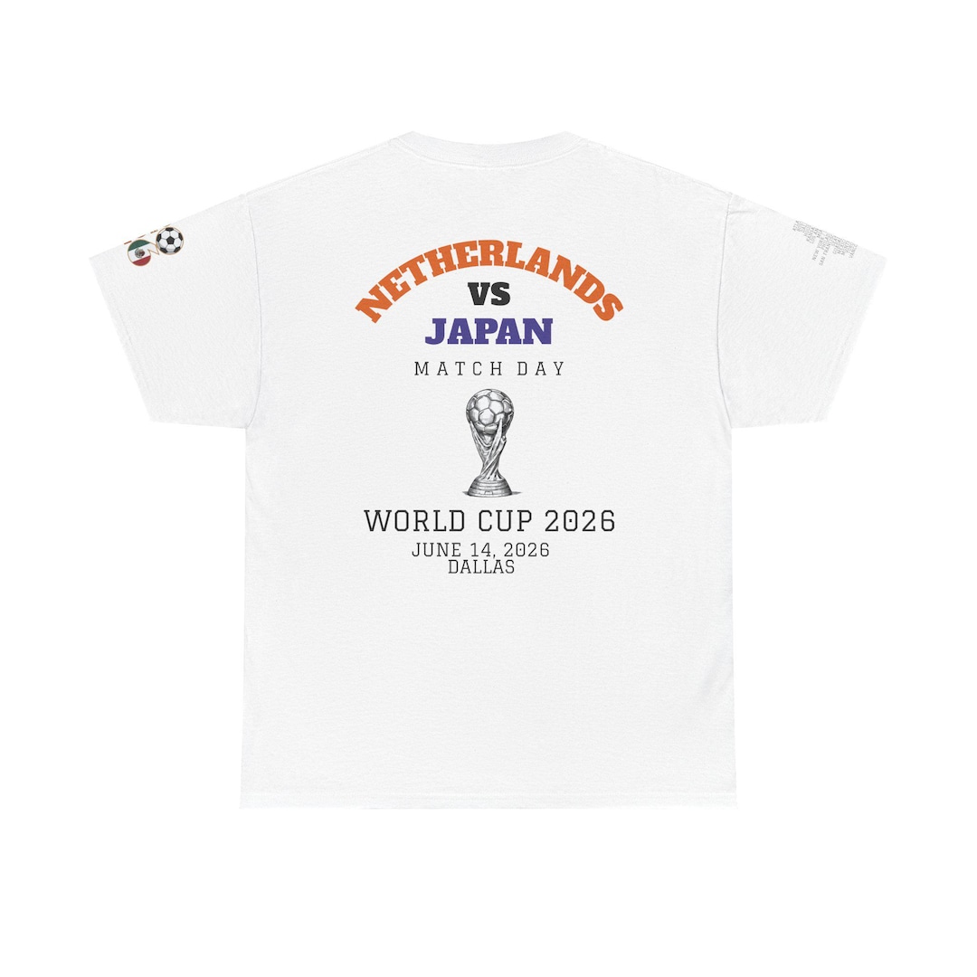 【マッチデー限定 】World Cup 2026 オランダvs日本　TシャツW杯 Netherlands Vs Japan Shirt 2026, World Cup Match Day Tee, Soccer