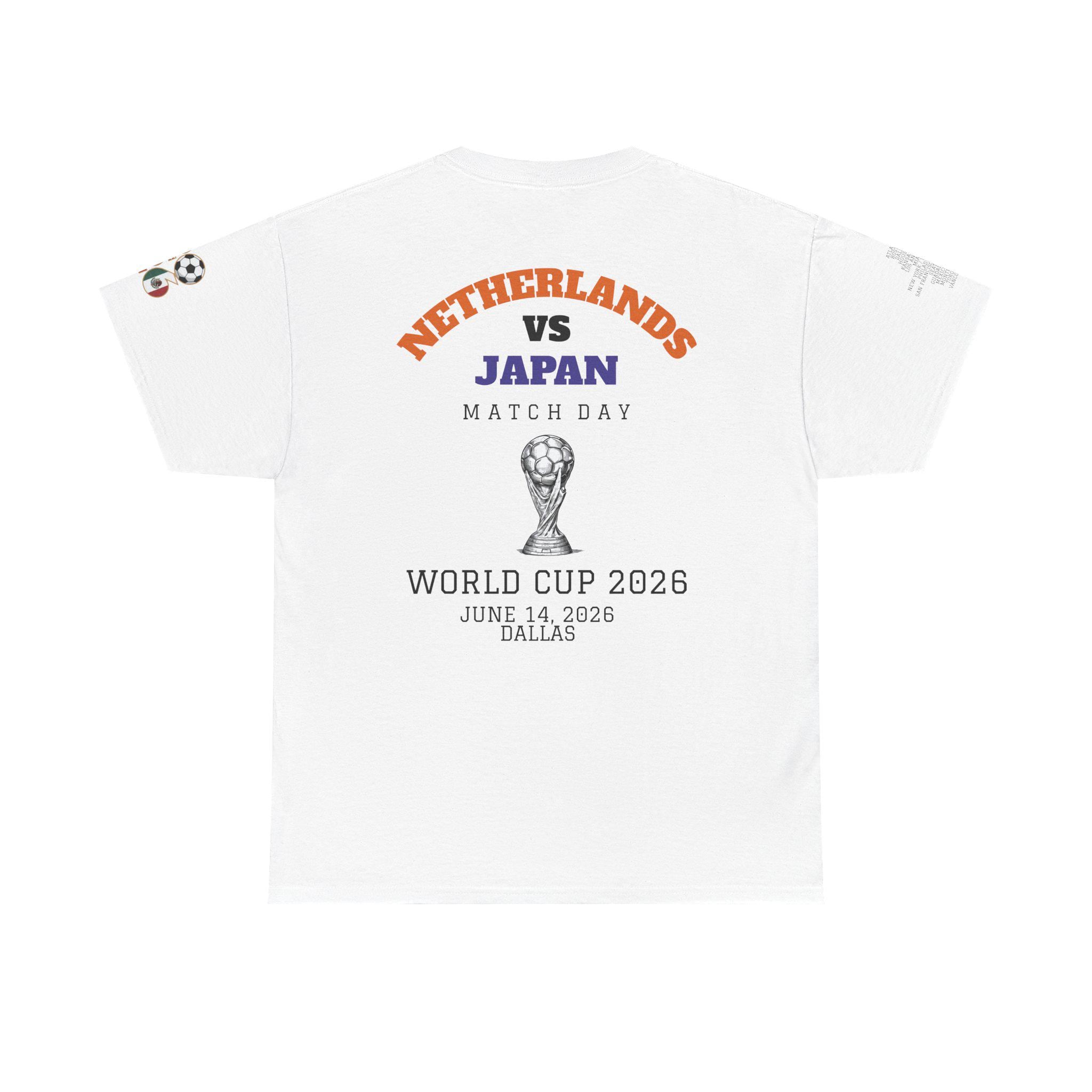 Netherlands Vs Japan Shirt 2026, World Cup Match Day Tee, Soccer
