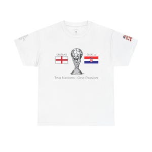 England vs Croatia Shirt World Cup 2026, Soccer Match Day Tee, Football Fan Gift, USA Host City Tournament Shirt image 2