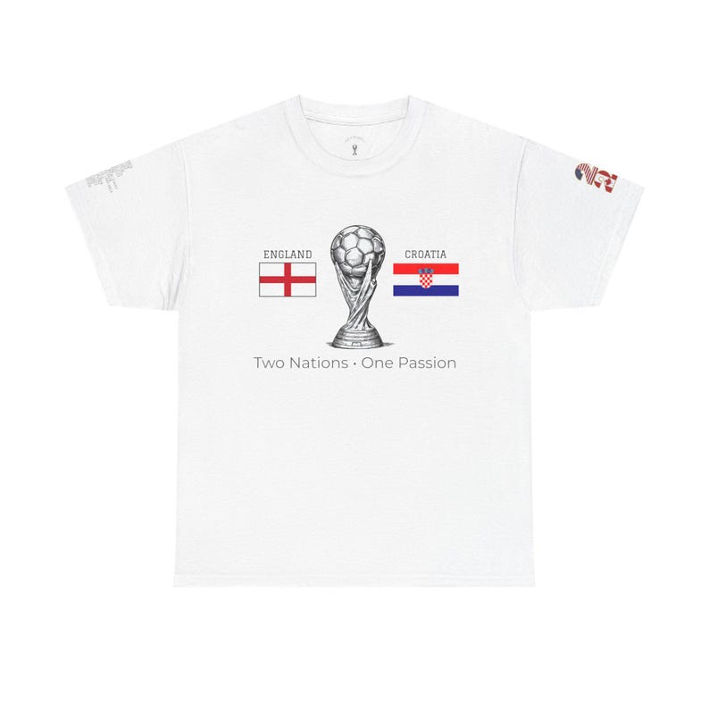England vs Croatia Shirt World Cup 2026, Soccer Match Day Tee, Football Fan Gift, USA Host City Tournament Shirt image 2