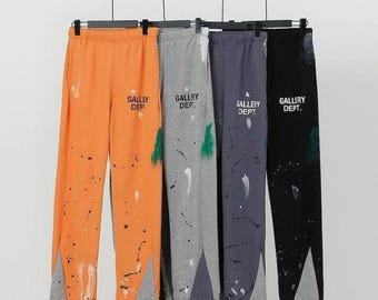 Pantalones deportivos Gallery Dept de algodón con estampado urbano, estilo jogger, CROWNWEAR