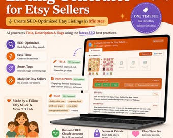 AI Etsy Listing Generator Tool, SEO Optimized Titles Descriptions Tags