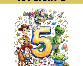 Toy Friends 5 PNG, You've Got a Friend in Me PNG, Cartoon Toy Characters Bundle, Birthday Shirt Design, Sublimation PNG