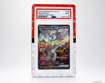 PSA Slab Bumper, Holographic Pokeball Graded Card Protector, 3D Printed Pokemon Card Display