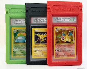 PSA Slab Bumper, GameBoy Cartridge Style Graded Card Protector, 3D Printed Pokemon Card Guard