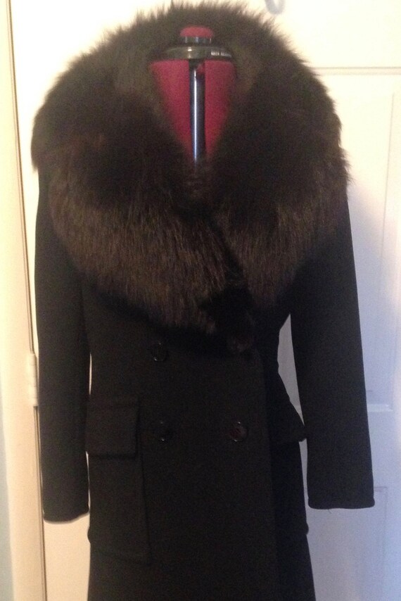 calvin klein fur collar coat