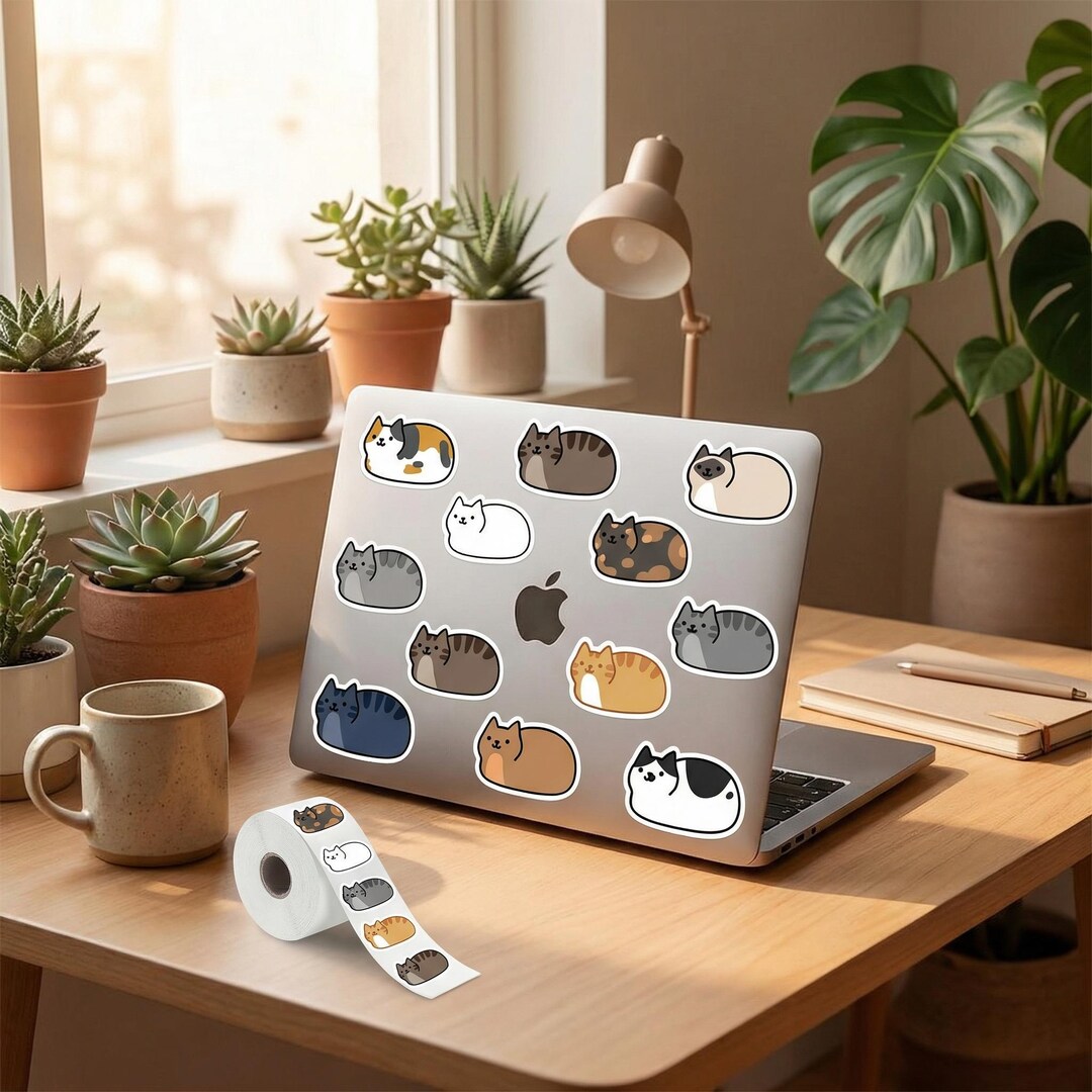 500 Kawaii Cat Stickers, Waterproof Cartoon Cat Pack, Laptop Journal ...