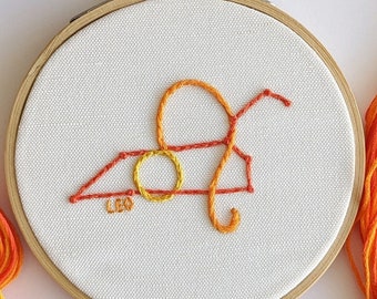 Leo Mini Embroidery Kit