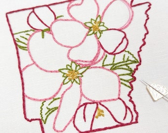 Arkansas Embroidery, Beginner Embroidery Kit, Craft kit, Stitch Kit, DIY Kit, Hand embroidery