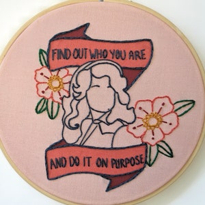 Dolly Parton Embroidery, Beginner Embroidery Kit, Craft kit, Stitch Kit, DIY Kit, Dolly Parton quote, Hand embroidery