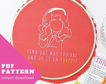 Dolly Parton Embroidery Pattern