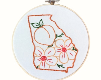 Georgia Embroidery, Beginner Embroidery Kit, Craft kit, Stitch Kit, DIY Kit, Hand embroidery