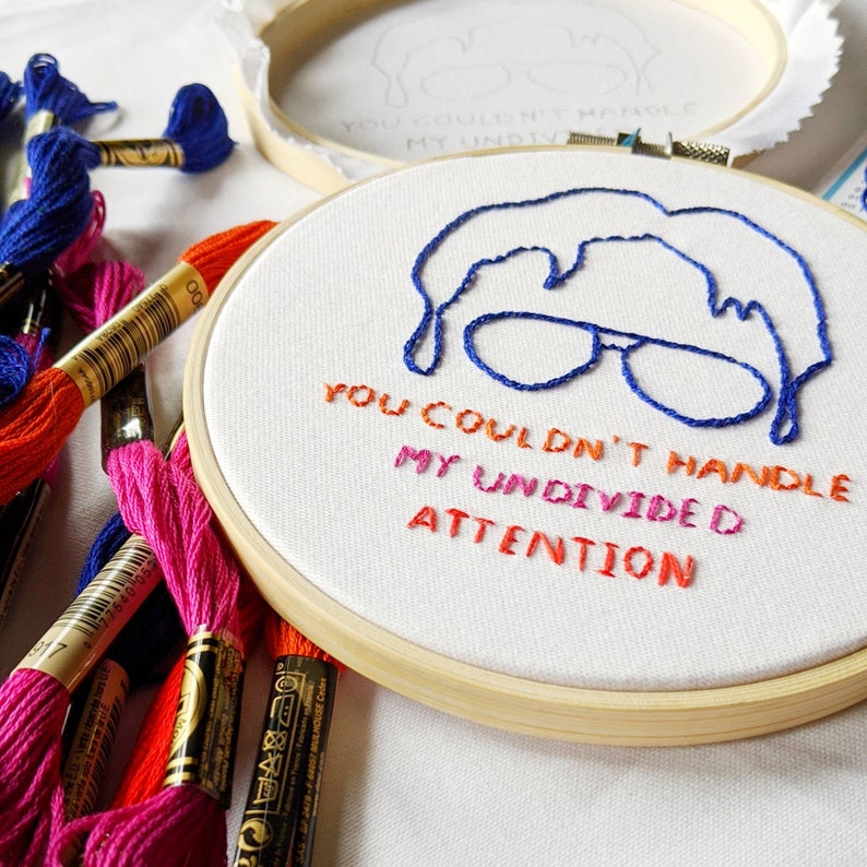 Beginner Embroidery Kit Dwight Schrute Quote the Office Etsy