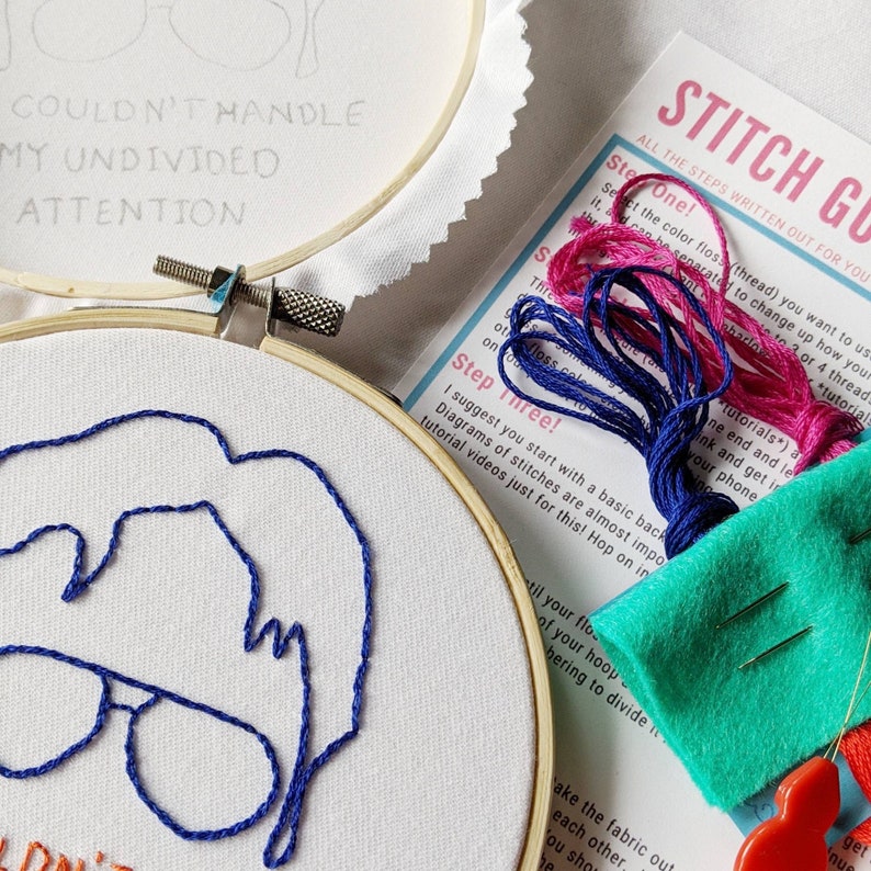 Beginner Embroidery Kit Dwight Schrute Quote the Office Etsy