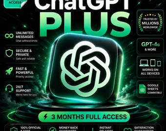 ChatGPT Plus: accesso per 3 mesi, GPT, account sicuro