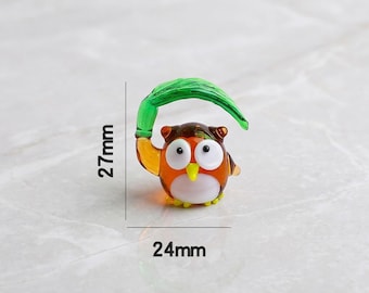 Tiny Murano Glass Animal Figurine - Clear Pig/Bear Forest Desktop Decor - Handmade Japanese Zakka Craft - Cute Collectible Gift