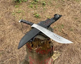 Handgefertigtes Kukri Messer aus Kohlenstoffstahl: Hochwertiges Jagdwerkzeug, hochgehärtete Klinge