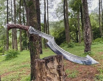 手作りのバイキング・ホペシュ剣、高炭素鋼、ローズウッド柄、歴史的レプリカ、男性への贈り物