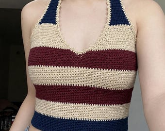 Crochet Halterneck Top Pattern For Women Diy Crochet Pattern Size Inclusive (Made to Measure) Summer Top (PDF Download)