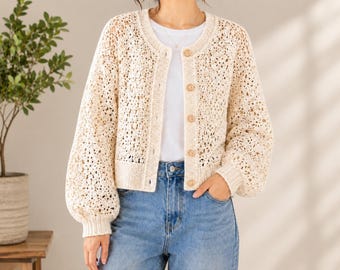 Crochet Cardigan - Crochet Cardigan Pattern For Women Cardigan Summer Cardigan Easy Crochet (PDF Download)) Top DIY Pattern