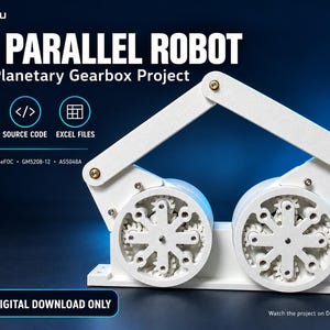 DIY 5R Parallel Robot with Planetary Gearbox | 3D Files, ESP32 SimpleFOC Code & Excel