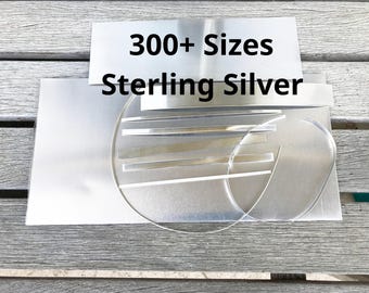 Sterling Silver SHEET Metal Jewelry Making Bracelet STRIP Flat WIRE Rectangle Craft Supply Gauge Thick Width 925 Bezel Cuff Stamping Blank