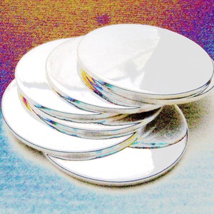 1-1/2 Inch 20 Gauge STERLING SILVER Discs Hand Stamping DISCS 1.5 inch Metal Blanks Disks