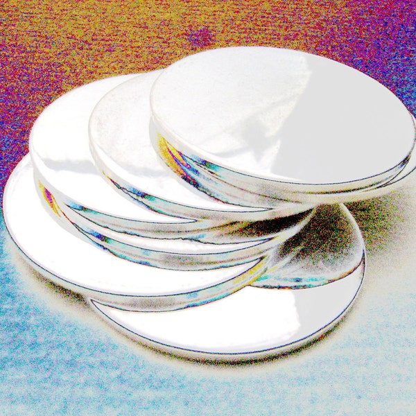 1-1/2 Inch 20 Gauge STERLING SILVER Discs Hand Stamping DISCS 1.5 inch Metal Blanks Disks