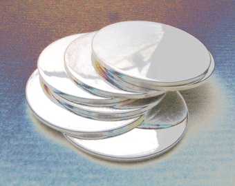 1 Inch 24 Gauge STERLING SILVER Discs Hand Stamping DISCS Metal Blanks 24 Gauge One Inch Qty 10 Disks