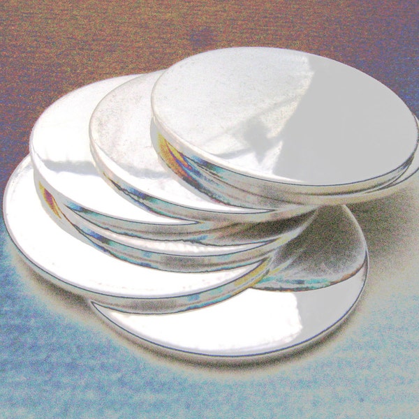 1/4 Inch 24 Gauge STERLING SILVER Discs Hand Stamping DISCS Metal Blanks 24 Gauge 1/4 Inch Qty 20 Disks