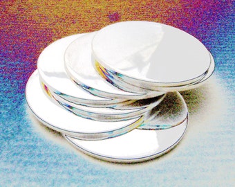 3/8 Inch 20 Gauge STERLING SILVER Discs Hand Stamping DISCS Metal Blanks Qty 10 Disks